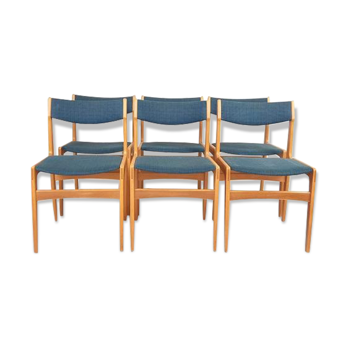 Set of 6 Danish dining chairs Erik Buch