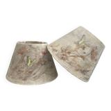 Paire d’abats- jour artisanale vintage