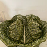 Vintage cabbage barbotine soup tureen