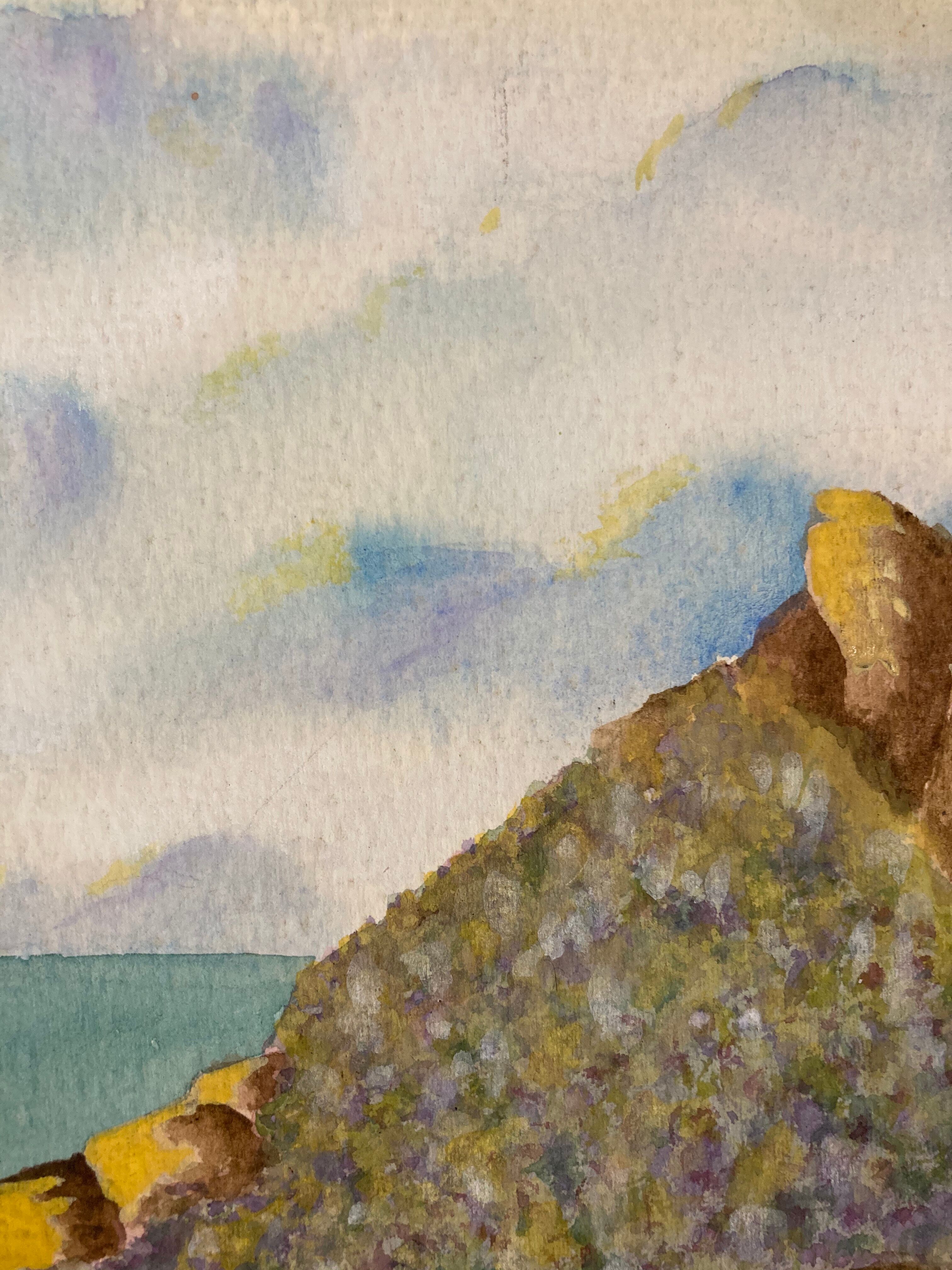 Vintage seaside watercolor