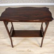 Table d'appoint en palissandre des années 20, en shellac, années 1950.