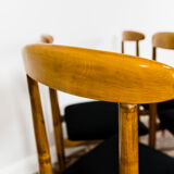 Set of 6 restored chairs by Bernard Malendowicz 1960s