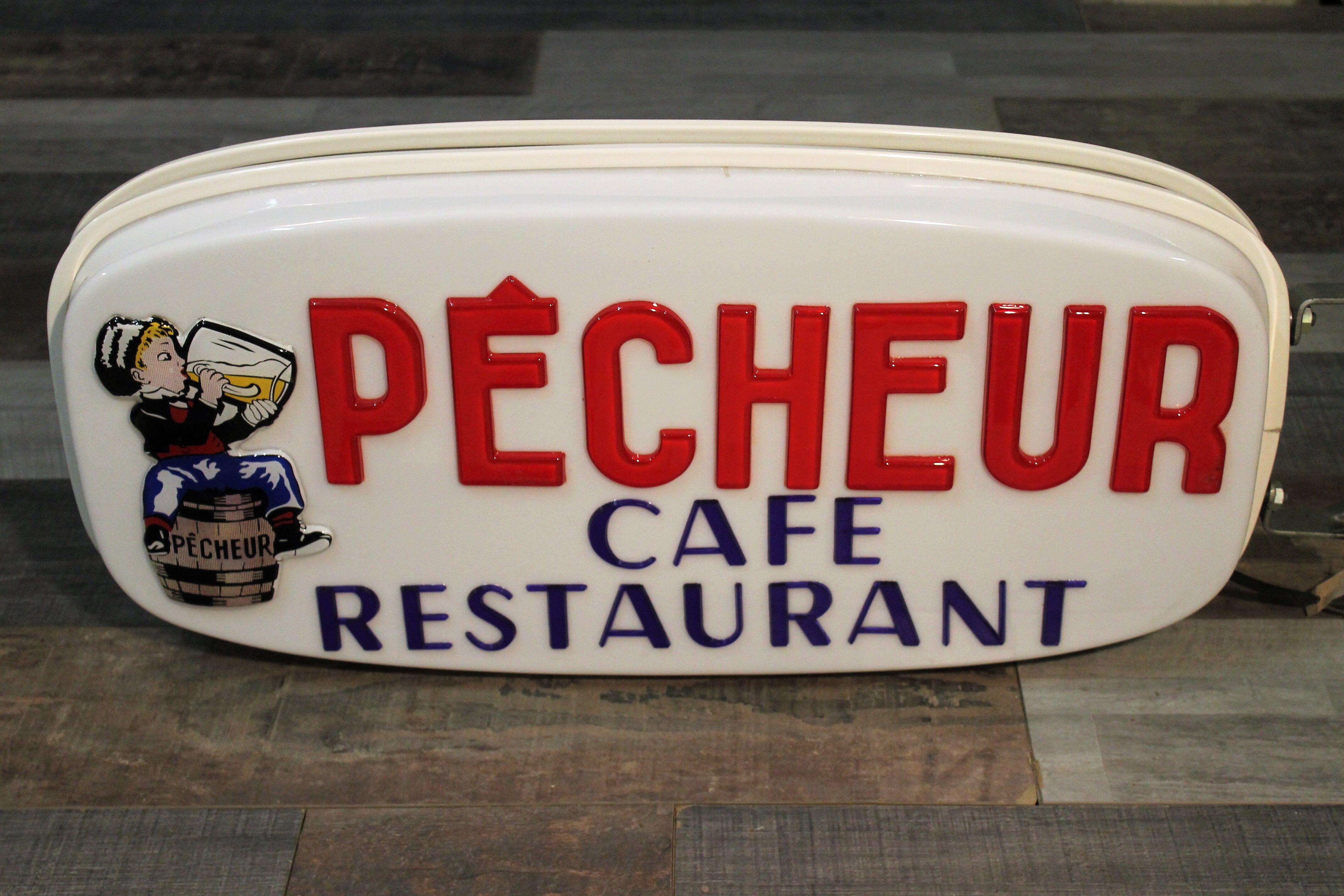 Double-sided light sign Fisherman's Beer, 1950s