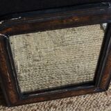 Antique Louis Philippe mirror in black and brown.