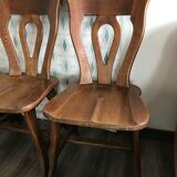 4 brutalist bistro chairs
