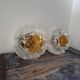 Lot de deux appliques fleurs en verre de Murano