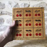 Ceramic plate decorated with cherries Roger Capron