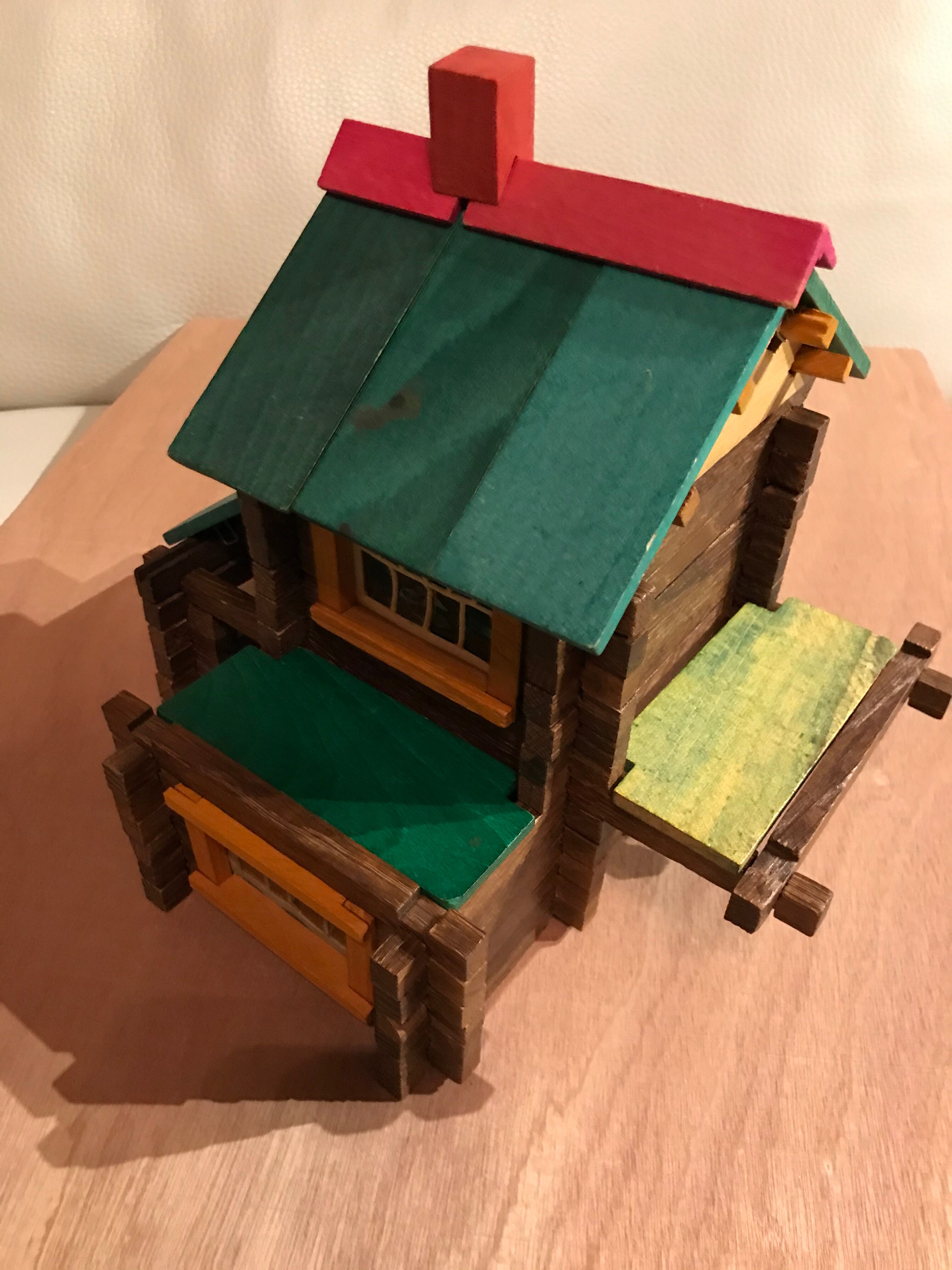Vintage wooden construction game "Forest House" Jura Game