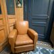 Fauteuil club en skaï