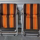 Set of two relaxing garden armchairs, deckchairs, lounge chairs