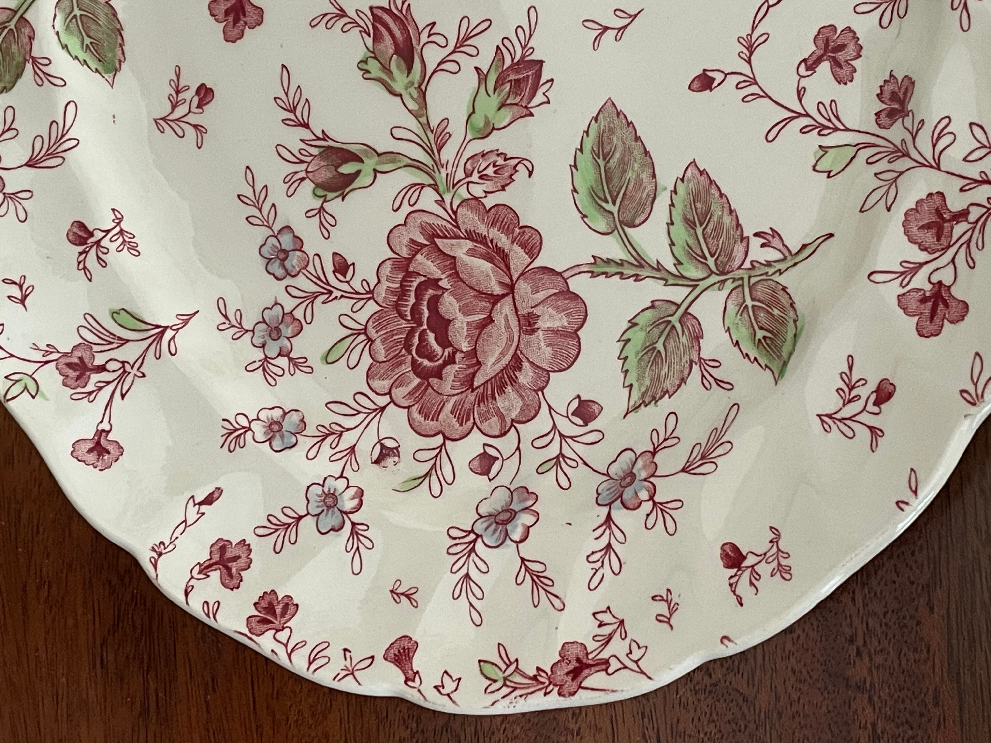 Oval dish rose Chintz Johnson Brothers vintage