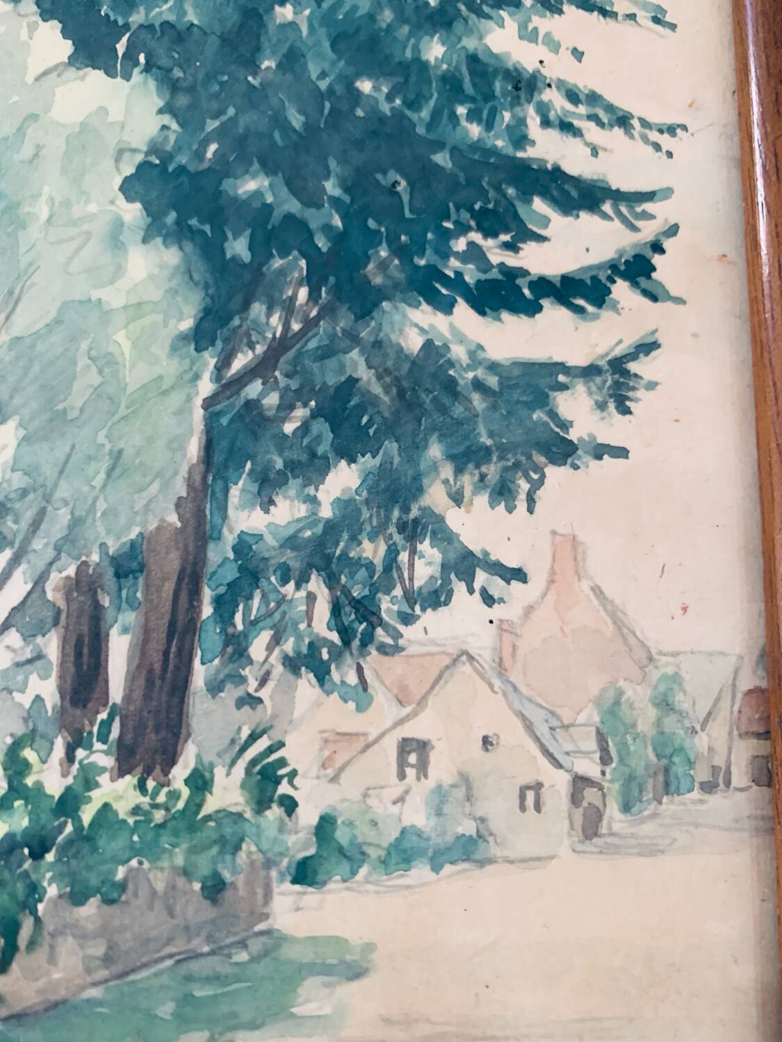 Abel renault (1903-1991) old painting le bois vintage