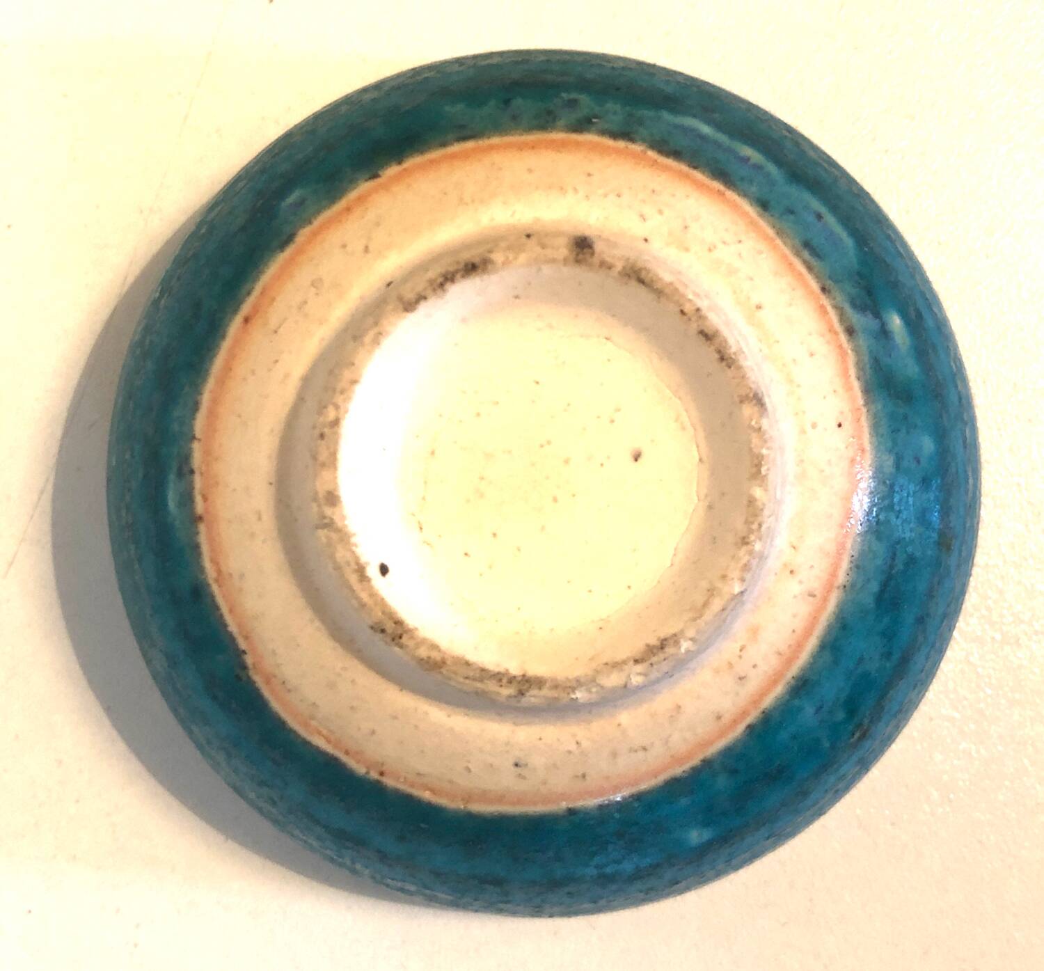 Blue ceramic tea cup