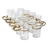 Verres à boire Börge Lindau & Lindekrantz, lot de 8, pour Orrefors, Suède