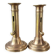 Duo of brass candlesticks