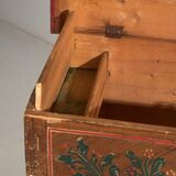 Antique wedding chest with polychrome floral motifs (circa 1860) #104