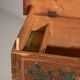 Antique wedding chest with polychrome floral motifs (circa 1860) #104