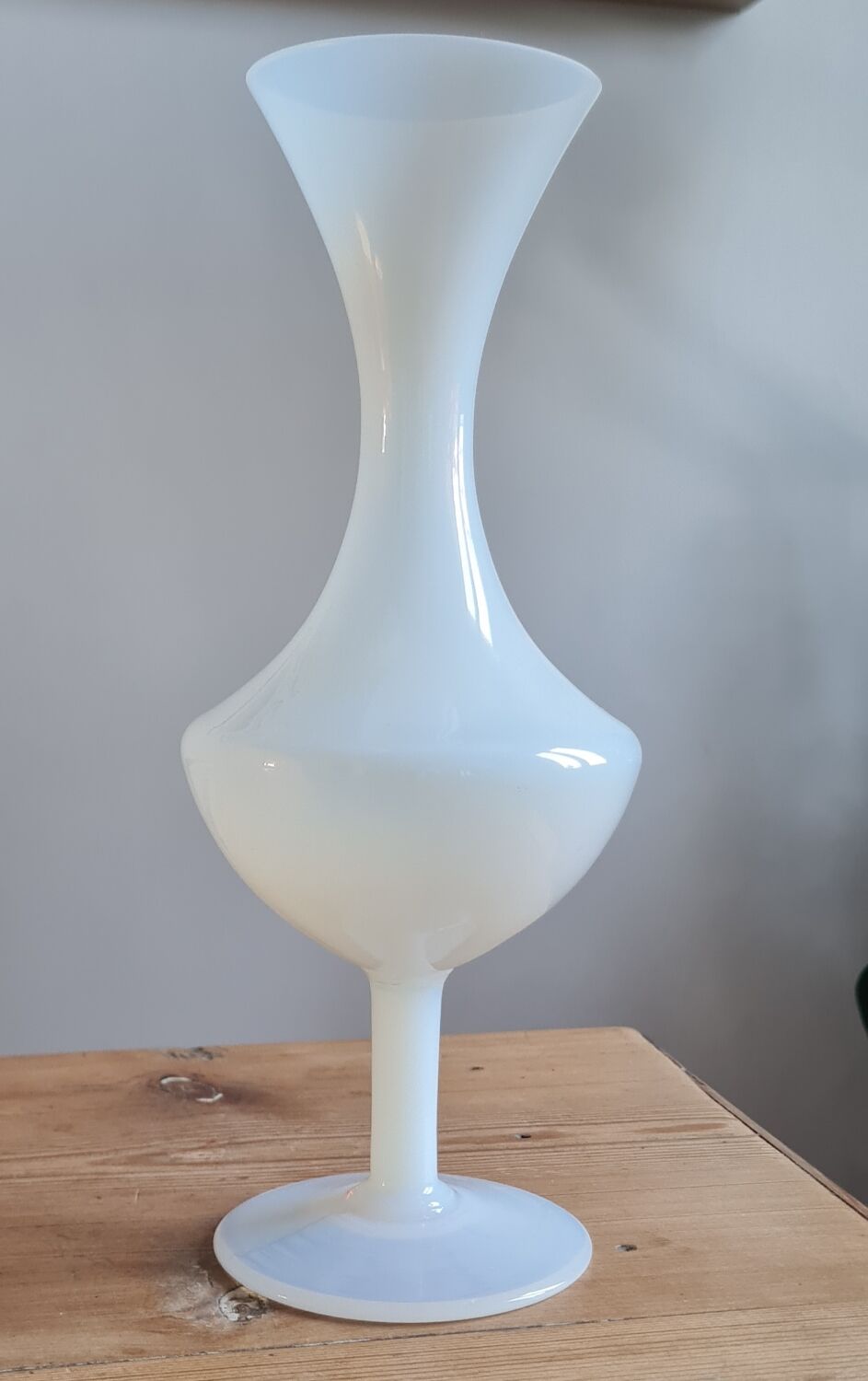 White opaline vase
