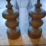 Paire de chenets en bronze