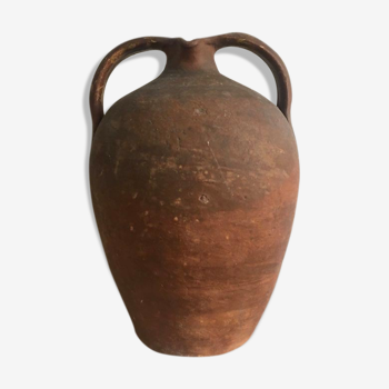 Old skated terracotta jar