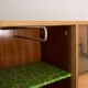 Oak desk cabinet with wardrobe space and fully pickled showcase, circa 60