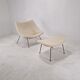 Oyster Chair with Ottoman by Pierre Paulin for Artifort, 1960's