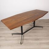 Vintage 60's table in metal and wood italian design