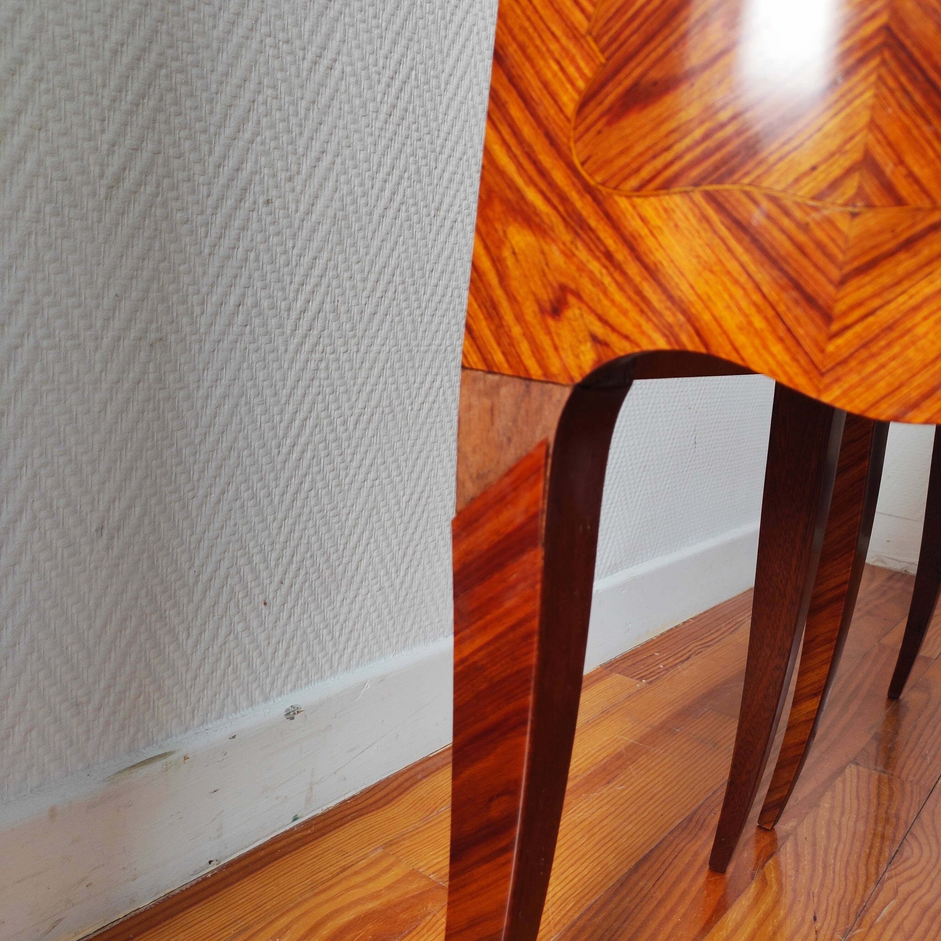 Pair of French Louis XV style bedside tables.