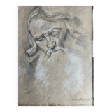Drawing: portrait of an old man after Titian