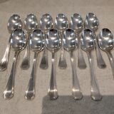 12 silver-plated soup spoons by Christofle America