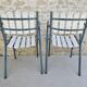 Pair of wooden and metal armchairs from the 60s