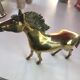 Statuette cheval en bronze doré