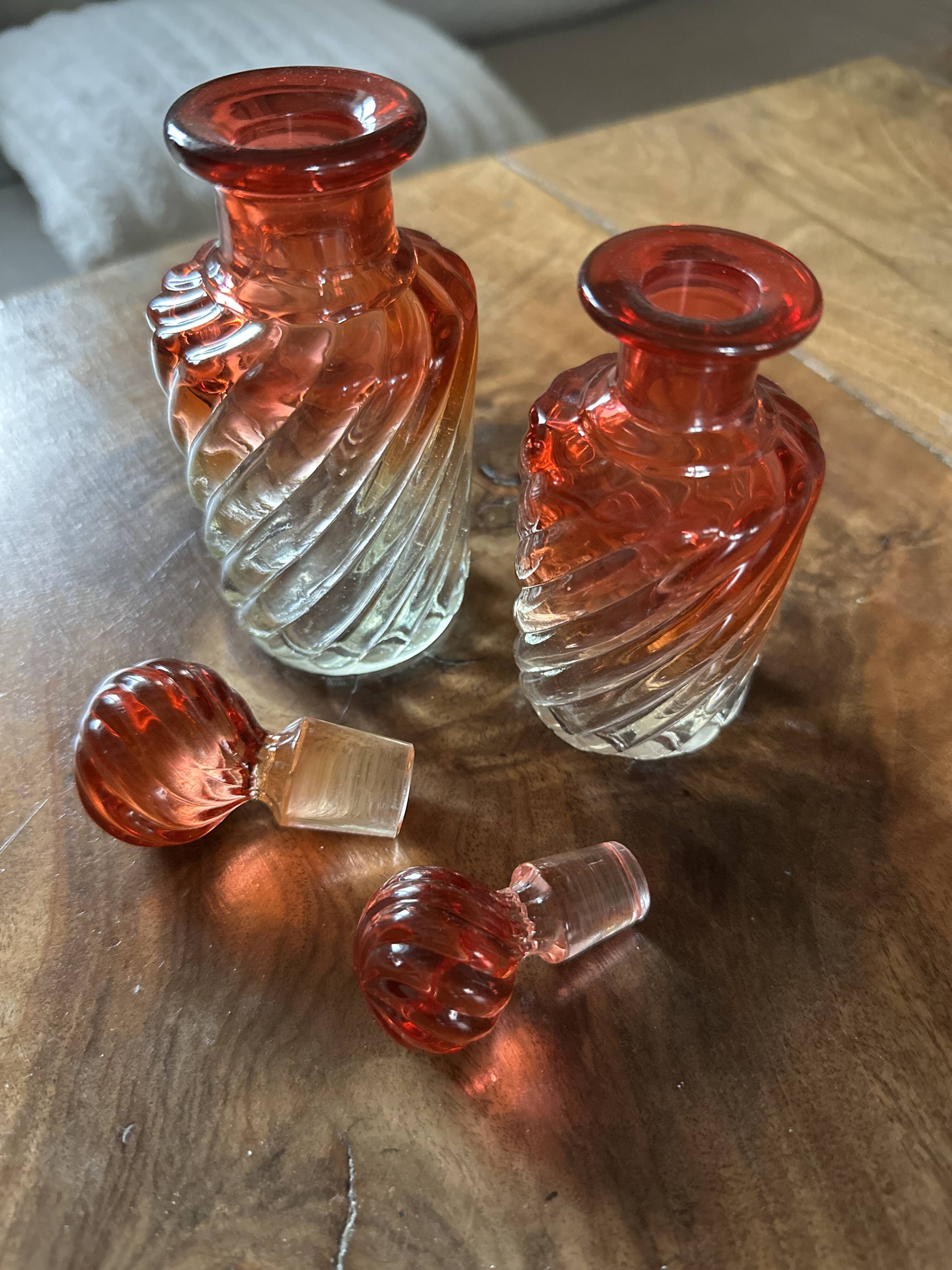 Baccarat red crystal bamboo vase