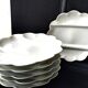 6 white Limoges porcelain asparagus plates