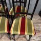 Set of 6 Vintage chairs in black lacquered wood circa 1970