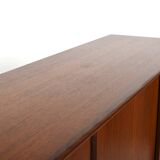 High Quality Danish Highboard with Brass Handle Inlays 1950s