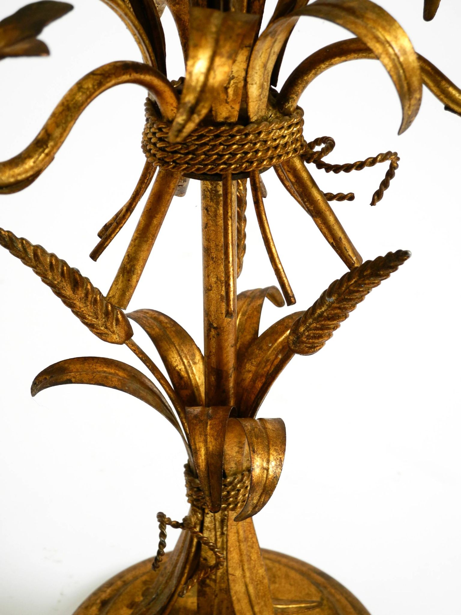 Original 1970s floral table lamp by Hans Kögl in the shape of a wheat sheaf