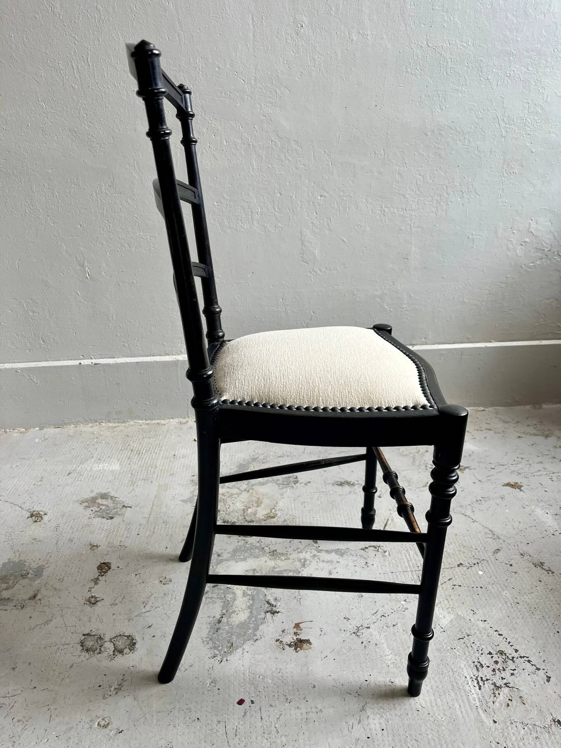 Reupholstered Napoleon III chairs