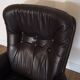 Fauteuil scandinave en cuir 1970