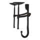 Anthropomorphic wall candle holder in wrought iron, 1950s.