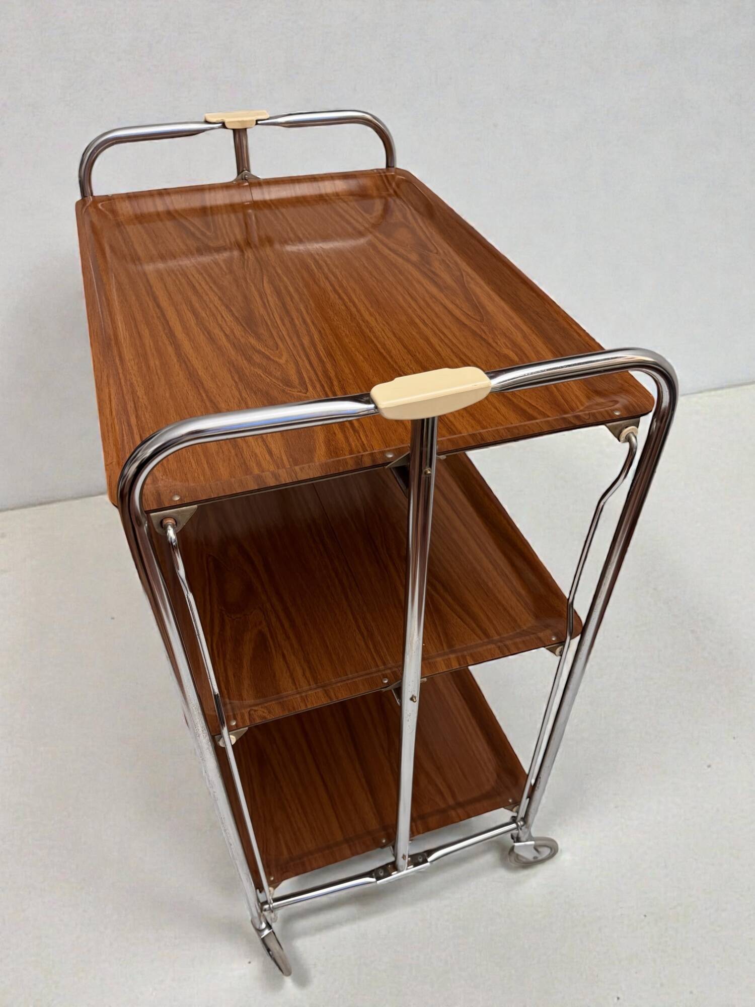 Rare Bremshey Gerlinol Dinett dessert trolley with 3 shelves - 1970