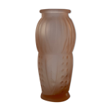 Art deco vase in pressed glass lily of the valley pattern