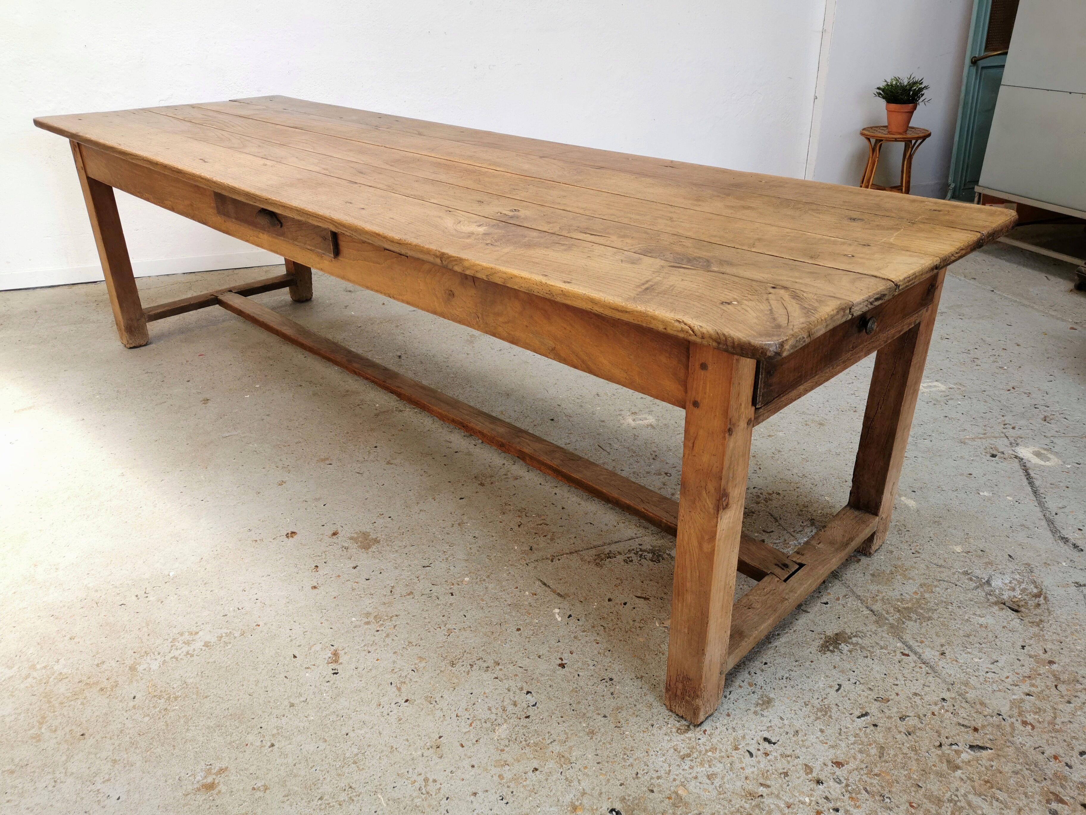 Table de ferme en chêne 260cm
