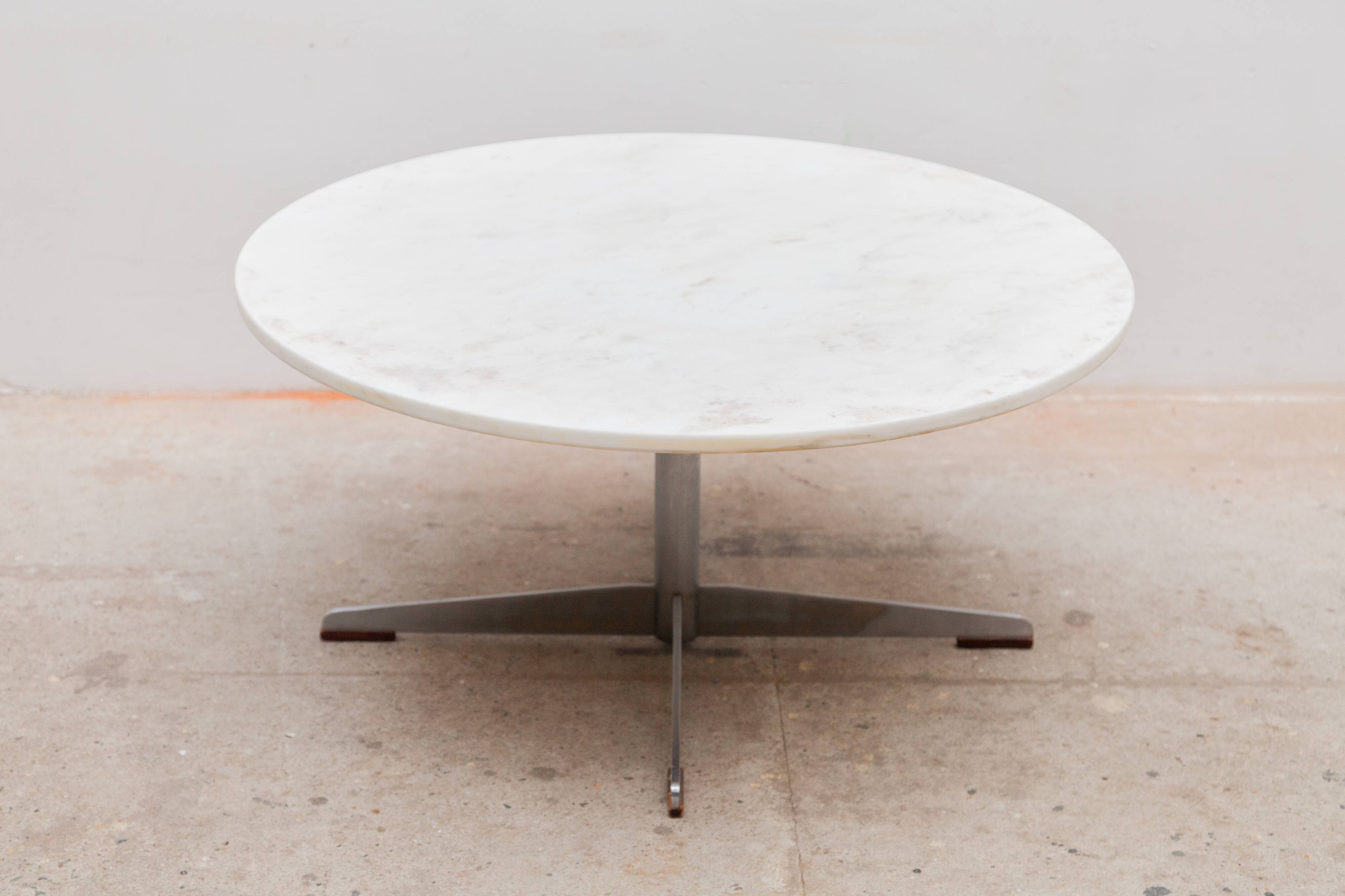 Mid-Century Marble Round Coffee Table, 1960s