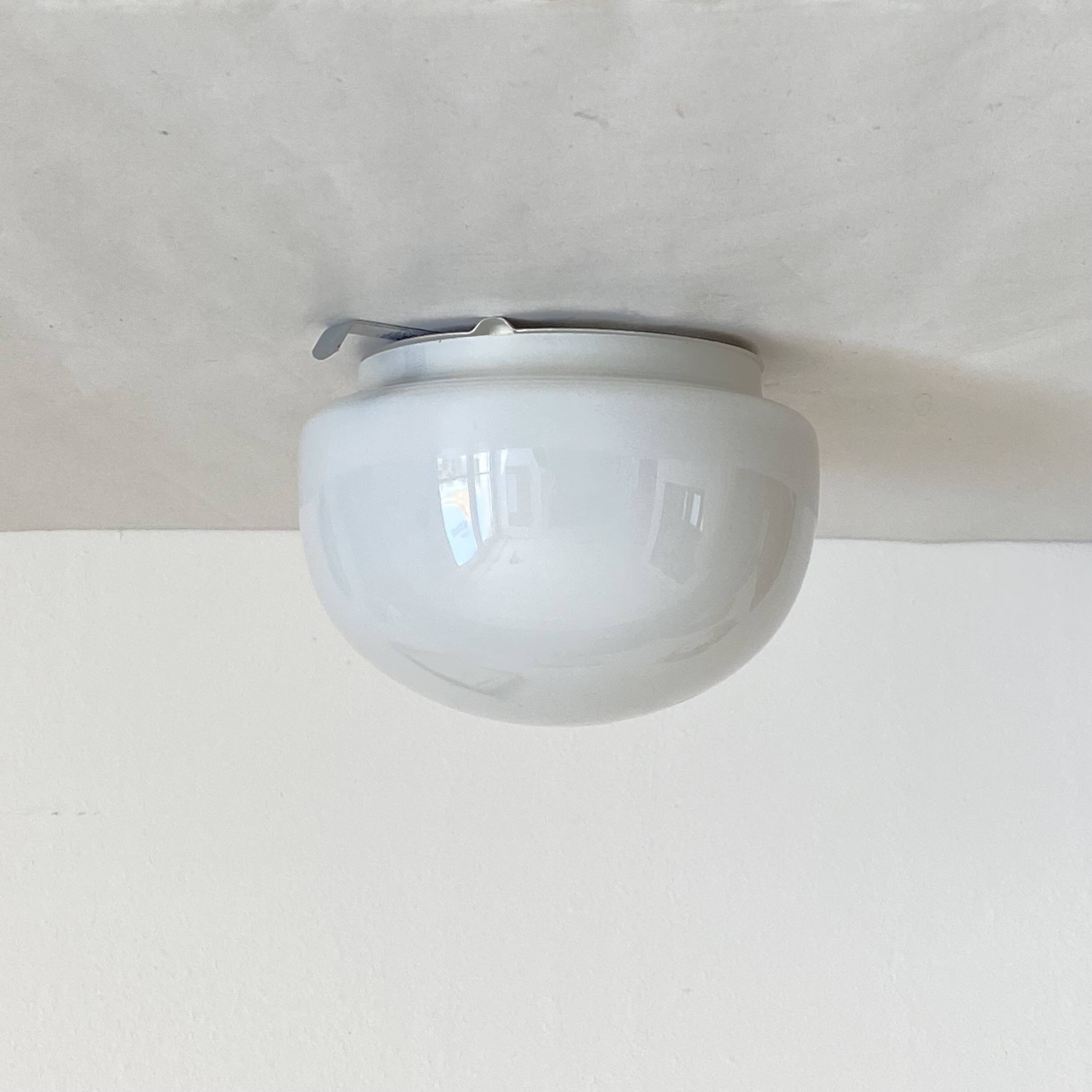 Small half-spherical half-moon wall light ceiling light 14 cm opaline
