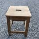 Pair of low stools in solid oak
