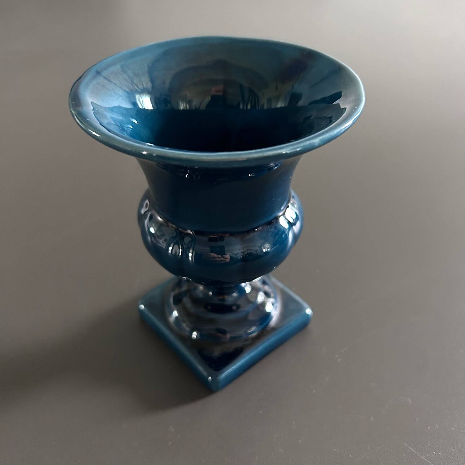Midnight blue Medici style vase