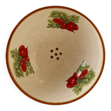 Small vintage ceramic drainer with radish pattern stoneware effect