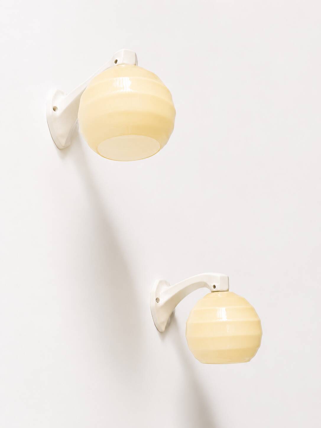 Art Deco porcelain wall lights