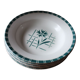 Lot 6 green hollow plates Sylvia Digoin Sarreguemines